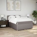 Casa si Gradina - Mobilier - Paturi si accesorii - Paturi - Pat box spring cu saltea, gri taupe, 160x200 cm material textil - Infinity.ro