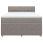 Casa si Gradina - Mobilier - Paturi si accesorii - Paturi - Pat box spring cu saltea, gri taupe, 160x200 cm material textil - Infinity.ro