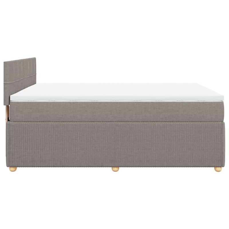 Casa si Gradina - Mobilier - Paturi si accesorii - Paturi - Pat box spring cu saltea, gri taupe, 160x200 cm material textil - Infinity.ro