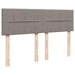 Casa si Gradina - Mobilier - Paturi si accesorii - Paturi - Pat box spring cu saltea, gri taupe, 160x200 cm material textil - Infinity.ro