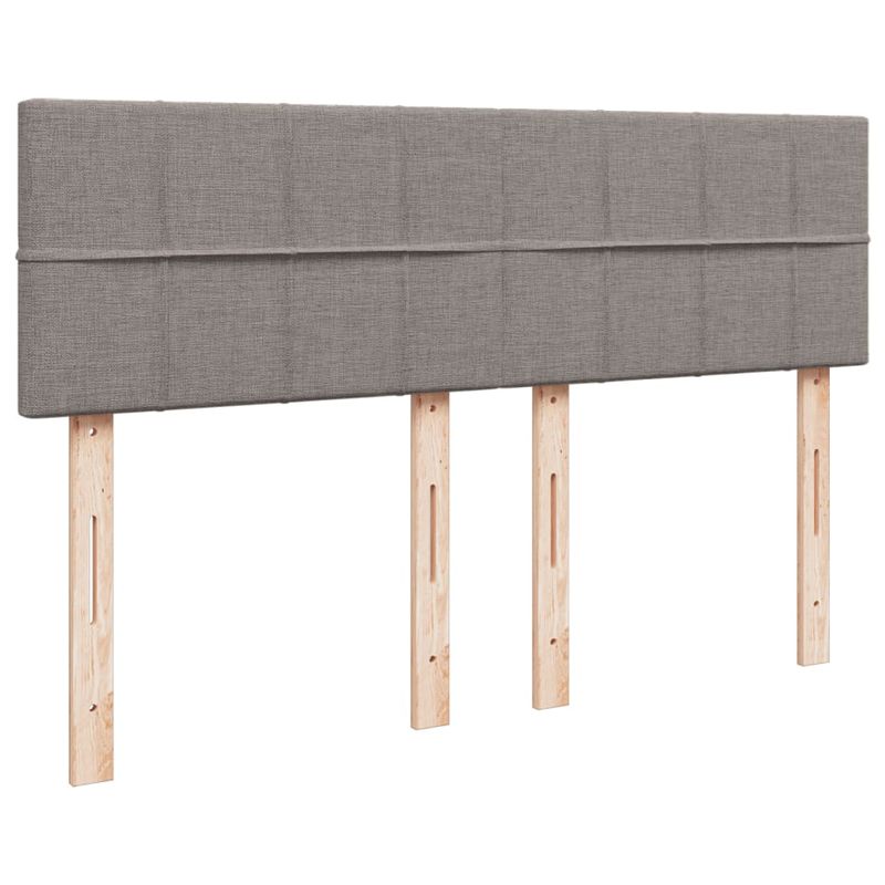 Casa si Gradina - Mobilier - Paturi si accesorii - Paturi - Pat box spring cu saltea, gri taupe, 160x200 cm material textil - Infinity.ro