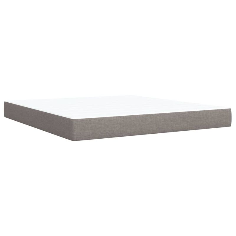 Casa si Gradina - Mobilier - Paturi si accesorii - Paturi - Pat continental cu saltea, gri taupe, 180x200 cm, textil - Infinity.ro