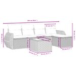 Casa si Gradina - Gradina si terasa - Mobilier exterior - Seturi mobila gradina - Set canapele de gradina cu perne, 6 piese gri deschis poliratan - Infinity.ro