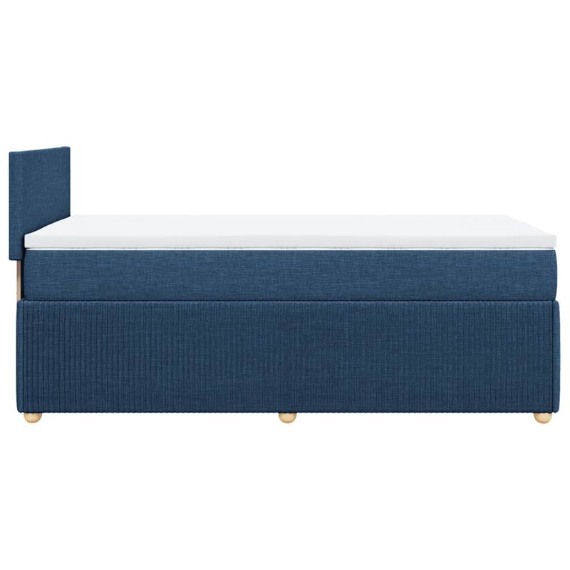 Casa si Gradina - Mobilier - Paturi si accesorii - Paturi - Pat box spring cu saltea, albastru, 90x200 cm, textil - Infinity.ro