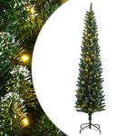 Casa si Gradina - Decoratiuni - Decoratiuni de sezon - Brad Craciun artificial subtire cu 300 LED-uri, 240 cm - Infinity.ro