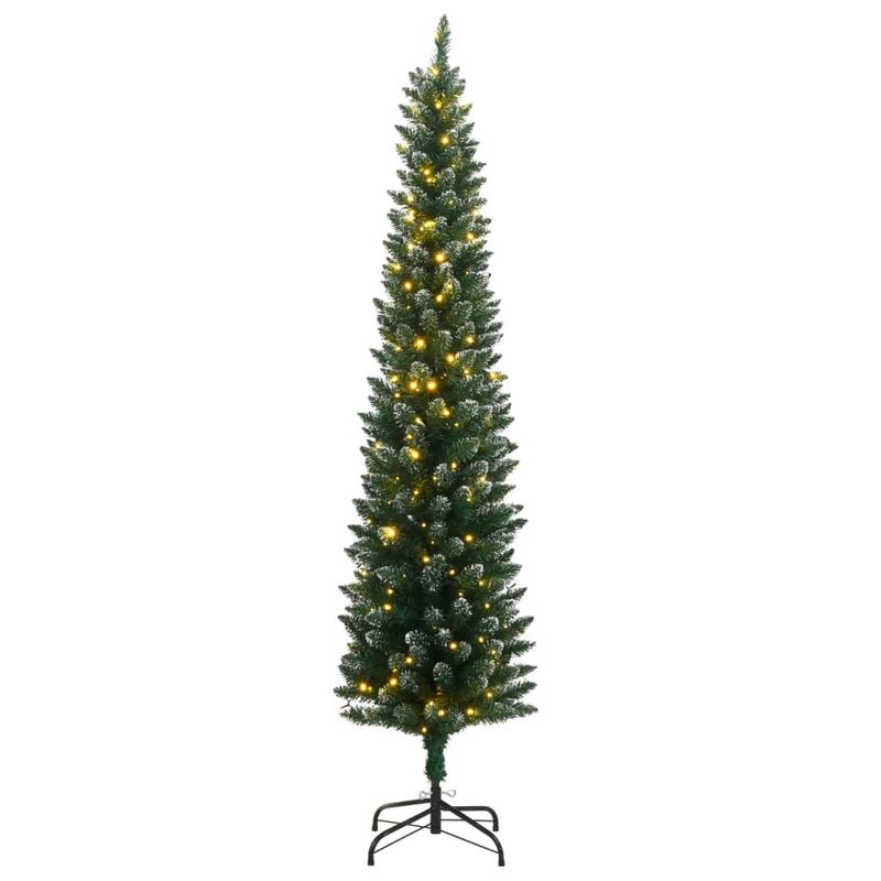 Casa si Gradina - Decoratiuni - Decoratiuni de sezon - Brad Craciun artificial subtire cu 300 LED-uri, 240 cm - Infinity.ro
