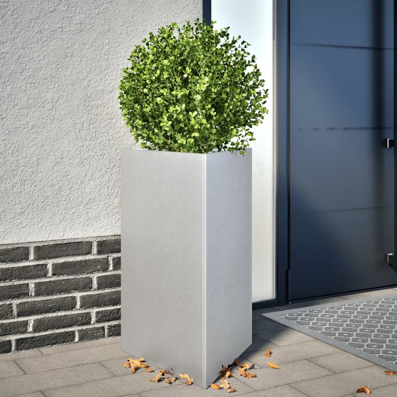 Casa si Gradina - Gradinarit si plante - Plante si ghivece - Ghivece si suporturi - Jardiniera de gradina, 50x43x75 cm, otel galvanizat, triunghi - Infinity.ro