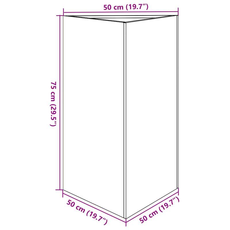Casa si Gradina - Gradinarit si plante - Plante si ghivece - Ghivece si suporturi - Jardiniera de gradina, 50x43x75 cm, otel galvanizat, triunghi - Infinity.ro