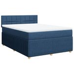 Casa si Gradina - Mobilier - Paturi si accesorii - Paturi - Pat continental cu saltea, albastru, 160x200cm, material textil - Infinity.ro