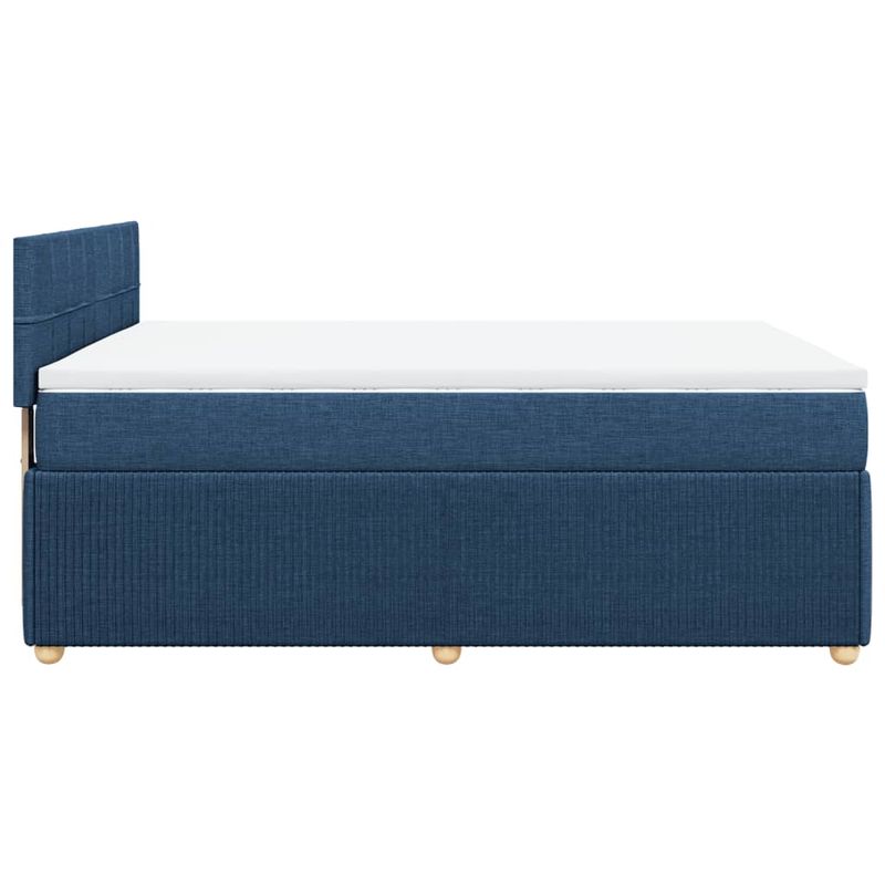 Casa si Gradina - Mobilier - Paturi si accesorii - Paturi - Pat continental cu saltea, albastru, 160x200cm, material textil - Infinity.ro
