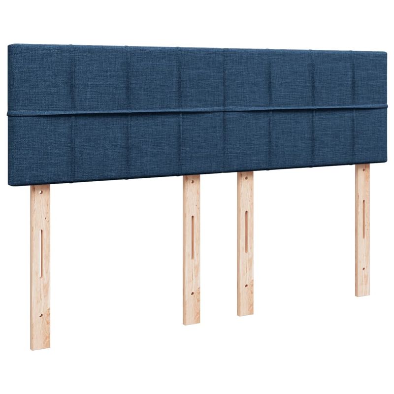Casa si Gradina - Mobilier - Paturi si accesorii - Paturi - Pat continental cu saltea, albastru, 160x200cm, material textil - Infinity.ro