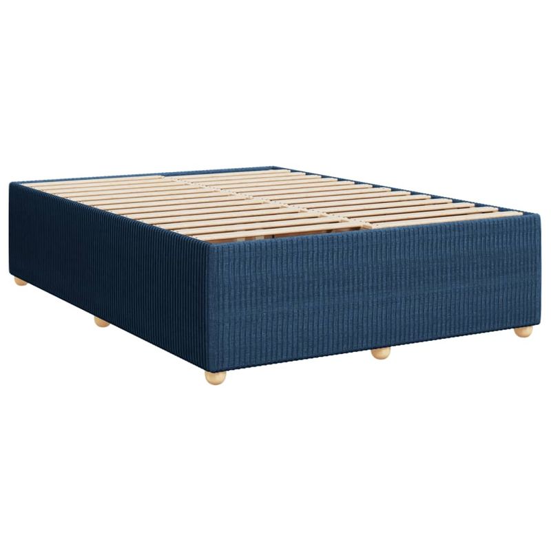 Casa si Gradina - Mobilier - Paturi si accesorii - Paturi - Pat continental cu saltea, albastru, 160x200cm, material textil - Infinity.ro