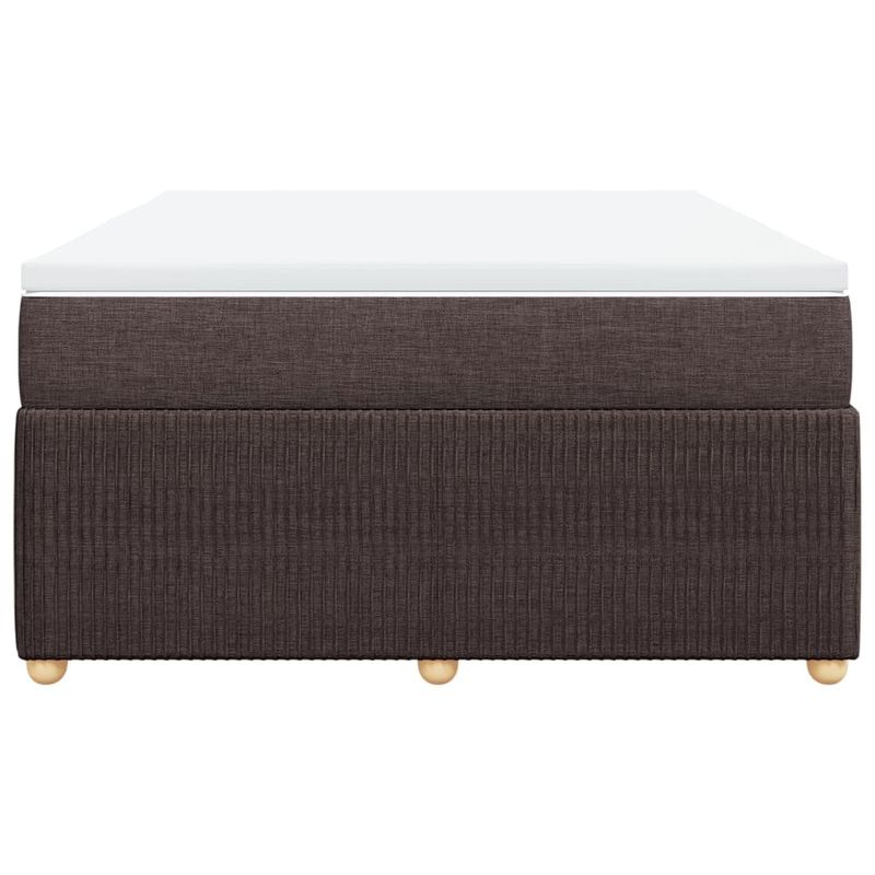 Casa si Gradina - Mobilier - Paturi si accesorii - Paturi - Pat continental cu saltea, maro inchis, 140x200 cm, textil - Infinity.ro