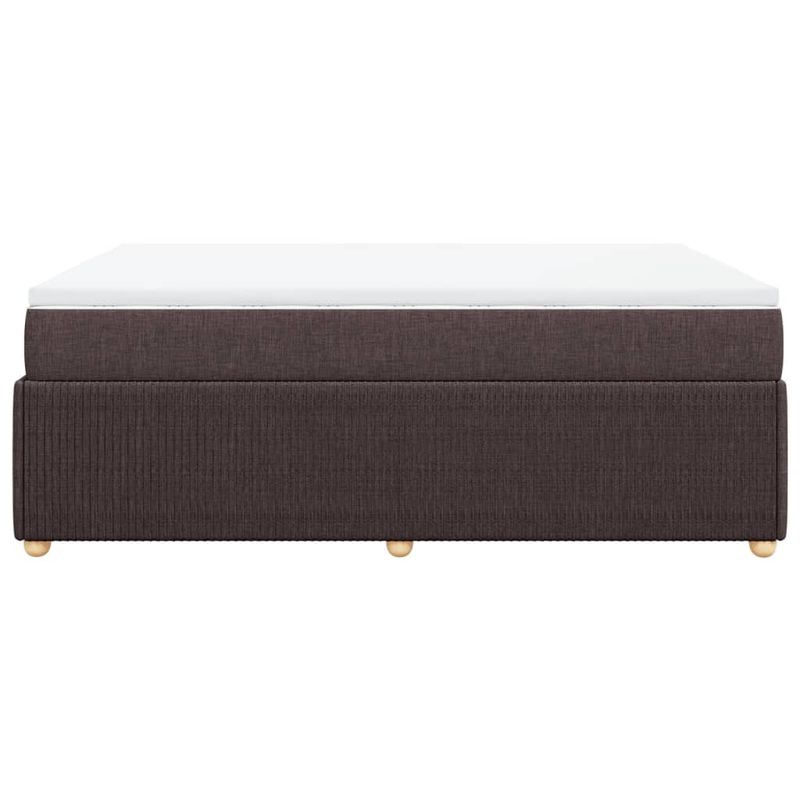 Casa si Gradina - Mobilier - Paturi si accesorii - Paturi - Pat continental cu saltea, maro inchis, 140x200 cm, textil - Infinity.ro