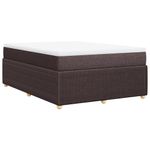 Casa si Gradina - Mobilier - Paturi si accesorii - Paturi - Pat continental cu saltea, maro inchis, 140x200 cm, textil - Infinity.ro