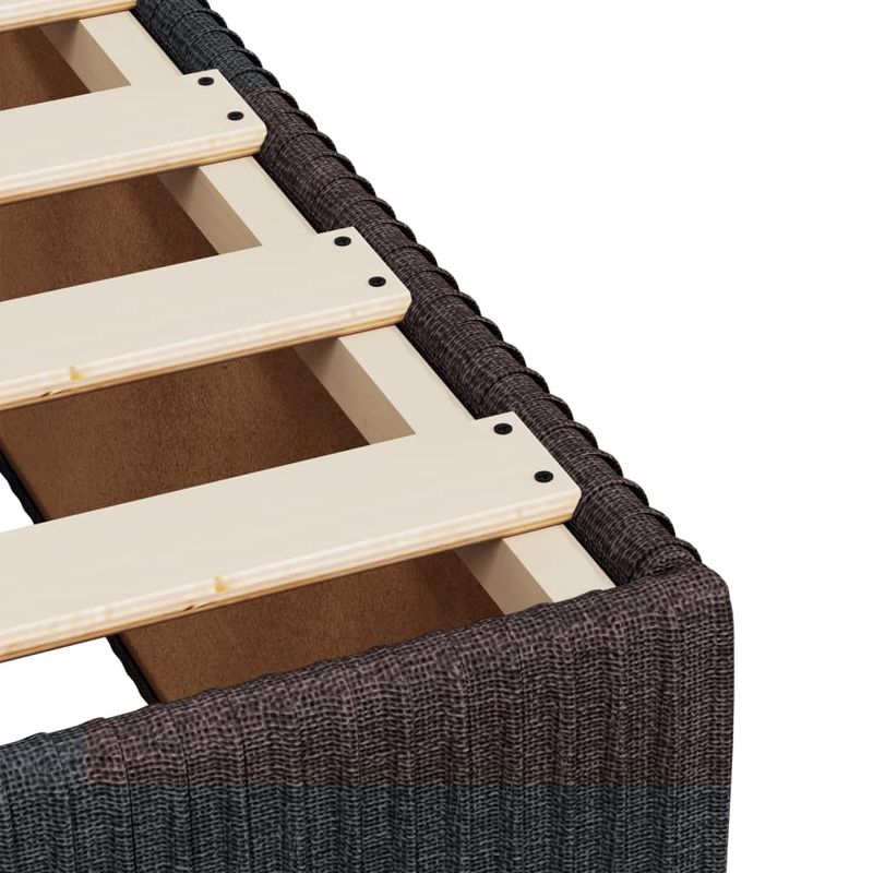 Casa si Gradina - Mobilier - Paturi si accesorii - Paturi - Pat continental cu saltea, maro inchis, 140x200 cm, textil - Infinity.ro