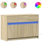 Casa si Gradina - Mobilier - Comode si corpuri - Comode - Dulap TV cu LED, stejar sonoma, 91x34x61 cm, lemn prelucrat - Infinity.ro