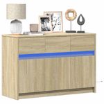 Casa si Gradina - Mobilier - Comode si corpuri - Comode - Dulap TV cu LED, stejar sonoma, 91x34x61 cm, lemn prelucrat - Infinity.ro