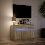 Casa si Gradina - Mobilier - Comode si corpuri - Comode - Dulap TV cu LED, stejar sonoma, 91x34x61 cm, lemn prelucrat - Infinity.ro