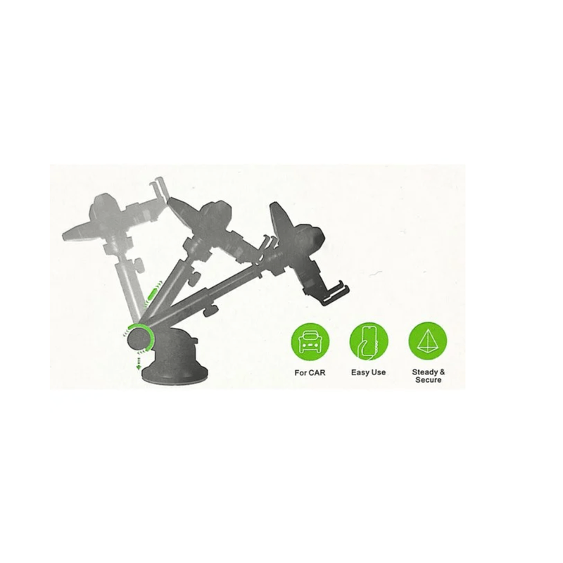 Laptop, Telefoane si Tablete - Telefoane mobile si accesorii - Accesorii Telefoane - Suport si docking telefoane - Suport auto pentru telefon reglabil cu brat telescopic, prindere cu ventuza - Infinity.ro