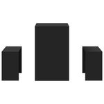 Casa si Gradina - Mobilier - Seturi de mobilier - Seturi mese si scaune - Set masa si banci de bucatarie, 3 piese, negru, lemn prelucrat - Infinity.ro