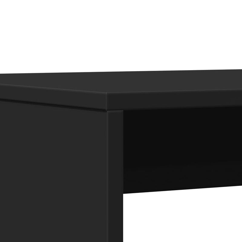 Casa si Gradina - Mobilier - Seturi de mobilier - Seturi mese si scaune - Set masa si banci de bucatarie, 3 piese, negru, lemn prelucrat - Infinity.ro