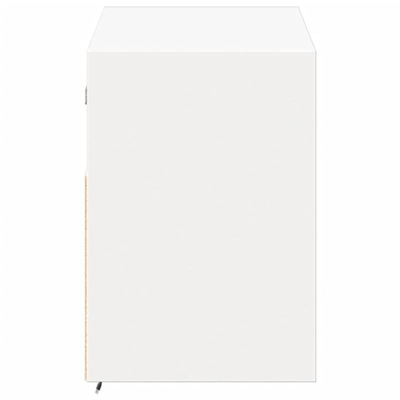 Casa si Gradina - Mobilier - Comode si corpuri - Comode - Comoda TV de perete cu lumini LED, alb, 100x31x45 cm - Infinity.ro