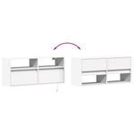 Casa si Gradina - Mobilier - Comode si corpuri - Comode - Comoda TV de perete cu lumini LED, alb, 100x31x45 cm - Infinity.ro
