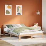 Casa si Gradina - Mobilier - Paturi si accesorii - Paturi - Cadru de pat fara saltea, 150x200 cm, lemn masiv pin - Infinity.ro
