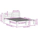 Casa si Gradina - Mobilier - Paturi si accesorii - Paturi - Cadru de pat fara saltea, 150x200 cm, lemn masiv pin - Infinity.ro