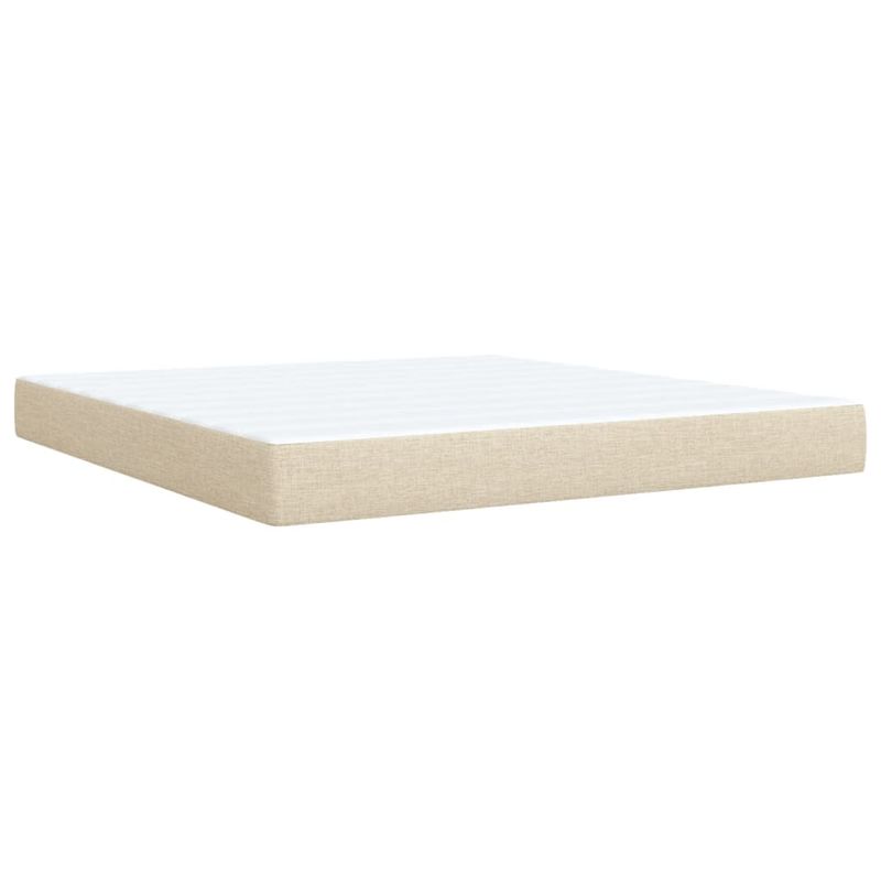 Casa si Gradina - Mobilier - Paturi si accesorii - Paturi - Pat continental cu saltea, crem, 180x200 cm, textil - Infinity.ro