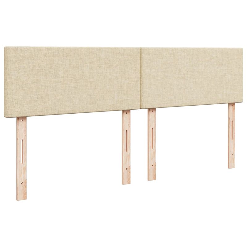 Casa si Gradina - Mobilier - Paturi si accesorii - Paturi - Pat continental cu saltea, crem, 180x200 cm, textil - Infinity.ro