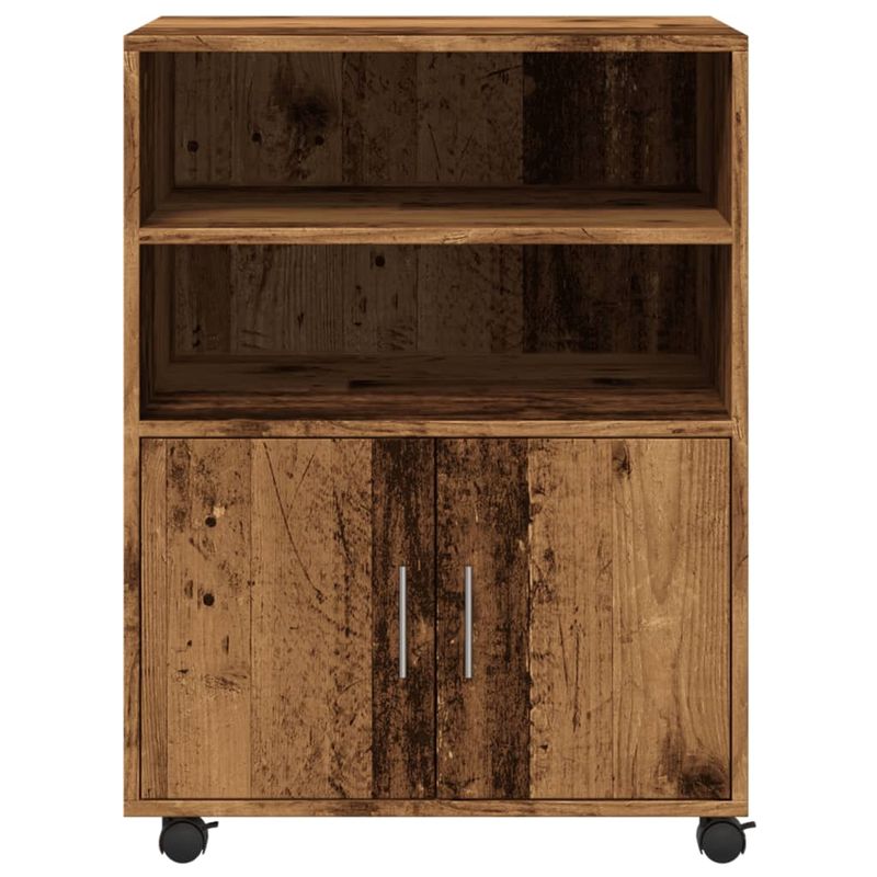 Casa si Gradina - Mobilier - Dulapuri si sifoniere - Dulapuri - Dulap cu roti, lemn vechi, 60x48x81 cm, lemn prelucrat - Infinity.ro