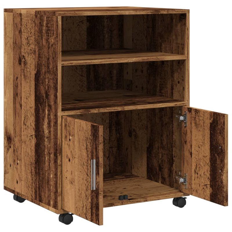 Casa si Gradina - Mobilier - Dulapuri si sifoniere - Dulapuri - Dulap cu roti, lemn vechi, 60x48x81 cm, lemn prelucrat - Infinity.ro