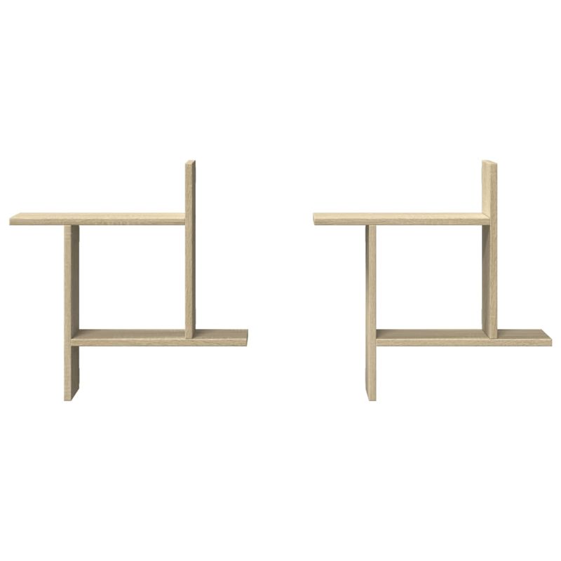 Casa si Gradina - Mobilier - Biblioteci si rafturi - Rafturi - Rafturi perete 2 buc. stejar sonoma 50x12x50 cm lemn prelucrat - Infinity.ro