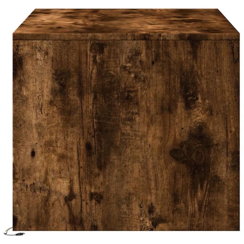 Casa si Gradina - Mobilier - Mese si birouri - Masute de cafea - Masuta de cafea cu lumini LED, stejar fumuriu, lemn prelucrat - Infinity.ro