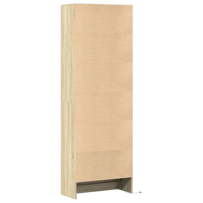 Casa si Gradina - Mobilier - Comode si corpuri - Corpuri bucatarie - Dulap inalt cu LED stejar sonoma 69x32,5x200 cm lemn prelucrat - Infinity.ro