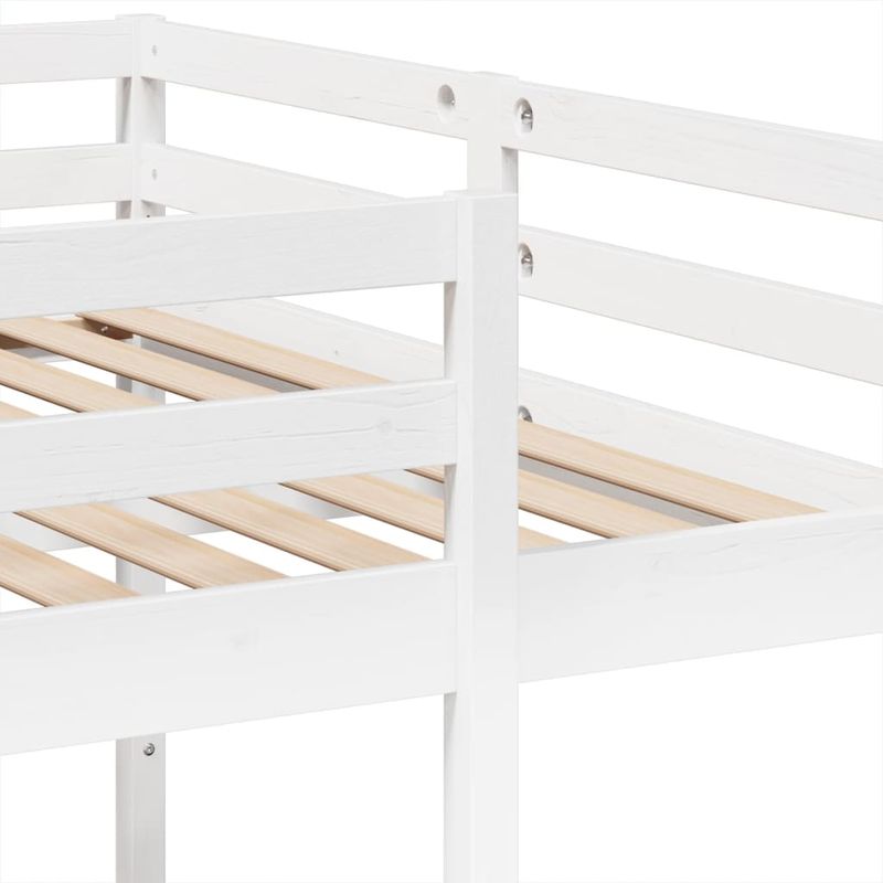 Casa si Gradina - Mobilier - Paturi si accesorii - Paturi - Pat supraetajat triplu, alb 140x200/70x140 cm lemn pin - Infinity.ro
