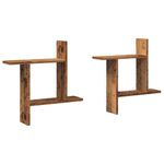 Casa si Gradina - Mobilier - Biblioteci si rafturi - Rafturi - Rafturi perete, 2 buc., lemn vechi, 50x12x50 cm, lemn prelucrat - Infinity.ro