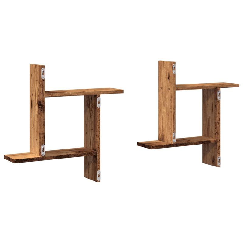 Casa si Gradina - Mobilier - Biblioteci si rafturi - Rafturi - Rafturi perete, 2 buc., lemn vechi, 50x12x50 cm, lemn prelucrat - Infinity.ro