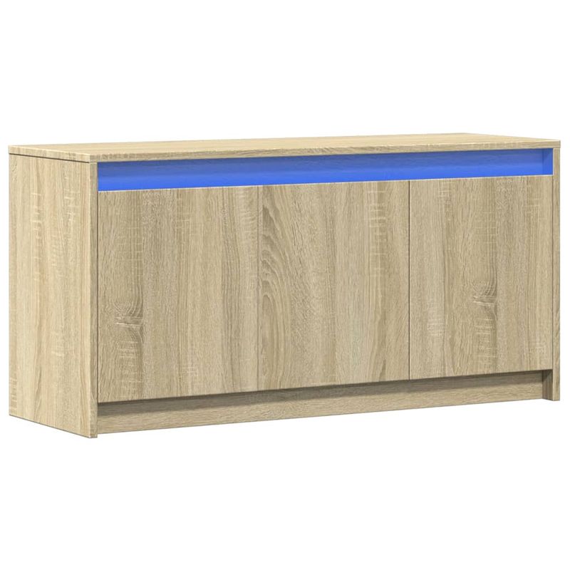 Casa si Gradina - Mobilier - Comode si corpuri - Comode - Dulap TV cu LED, stejar sonoma, 100x34x50 cm, lemn prelucrat - Infinity.ro