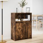 Casa si Gradina - Mobilier - Comode si corpuri - Comode - Dulap cu LED, stejar fumuriu, 72x34x100 cm, lemn prelucrat - Infinity.ro