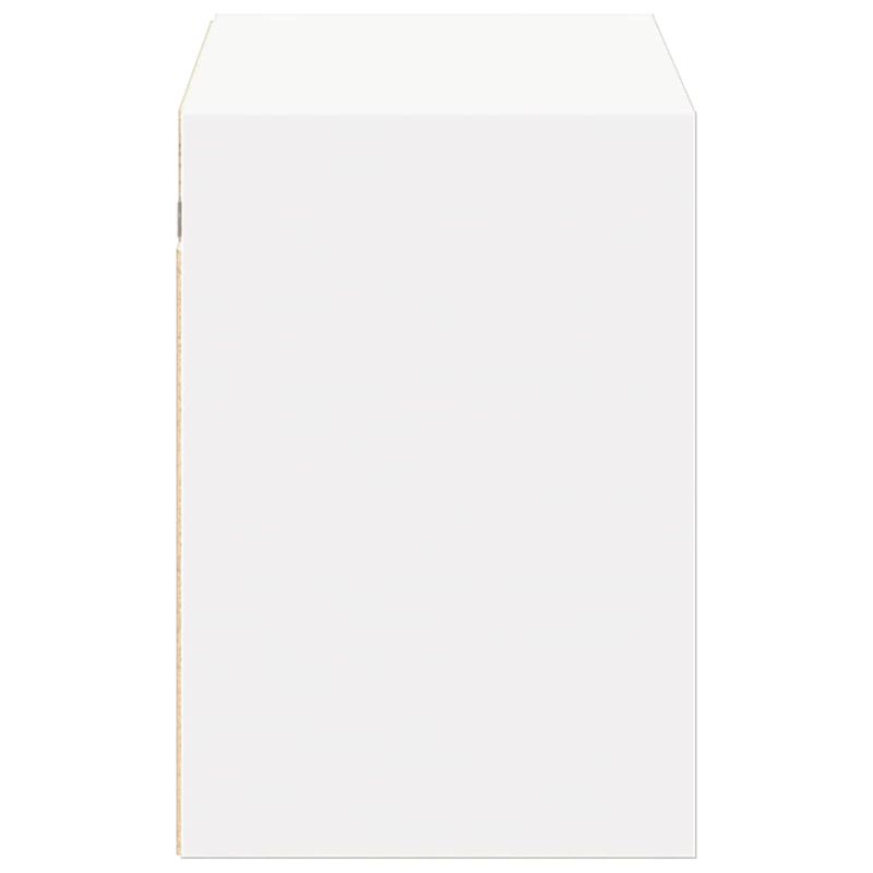 Casa si Gradina - Mobilier - Comode si corpuri - Comode - Comoda TV de perete cu lumini LED, alb, 100x31x45 cm - Infinity.ro