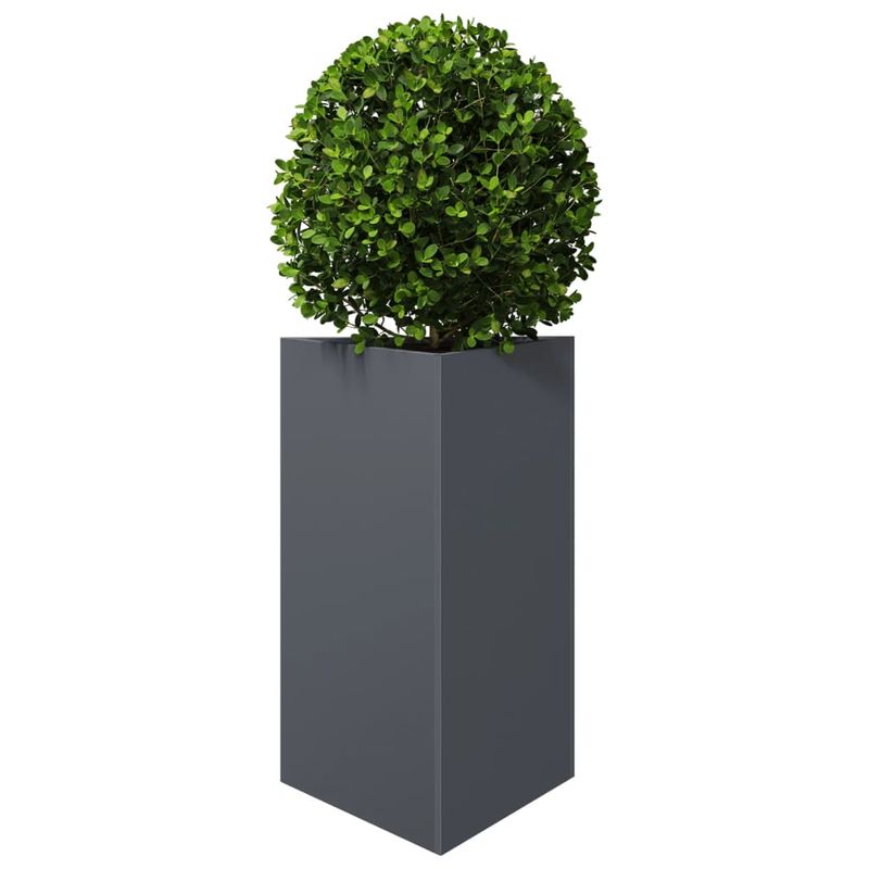 Casa si Gradina - Gradinarit si plante - Plante si ghivece - Ghivece si suporturi - Jardiniere gradina, 2 buc. antracit 50x43x75 cm otel triunghi - Infinity.ro