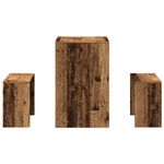 Casa si Gradina - Mobilier - Seturi de mobilier - Seturi bucatarie - Set masa si banci bucatarie 3 piese lemn vechi lemn prelucrat - Infinity.ro