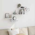 Casa si Gradina - Mobilier - Biblioteci si rafturi - Rafturi - Raft de perete, alb, 104x15x49 cm, lemn prelucrat - Infinity.ro