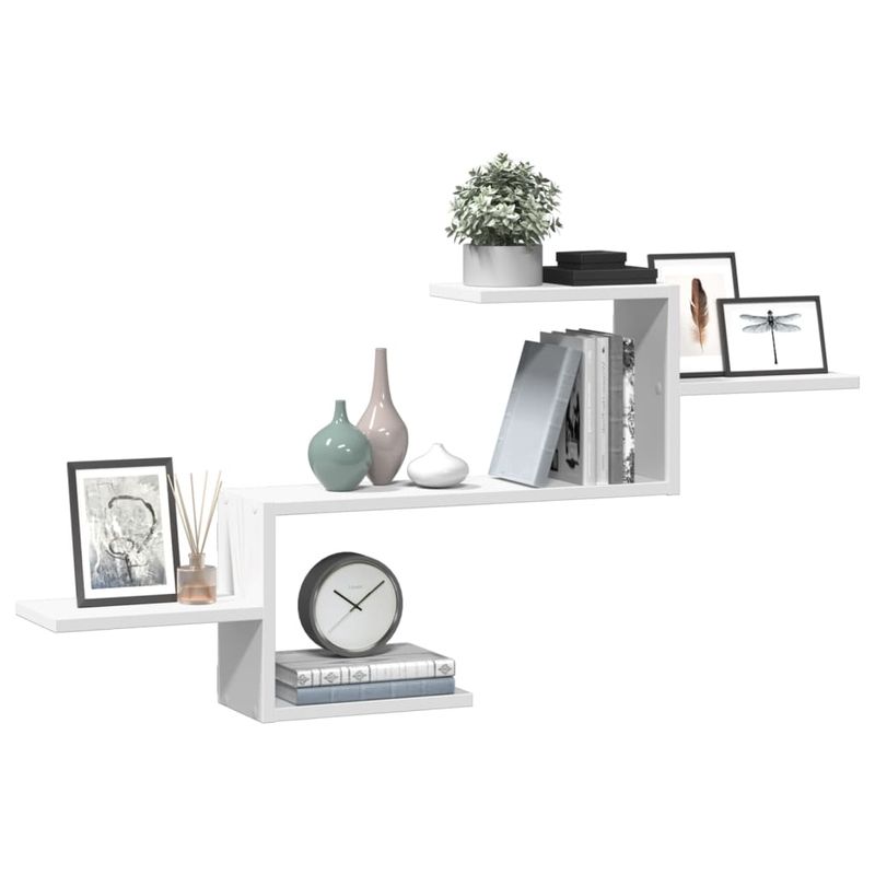 Casa si Gradina - Mobilier - Biblioteci si rafturi - Rafturi - Raft de perete, alb, 104x15x49 cm, lemn prelucrat - Infinity.ro