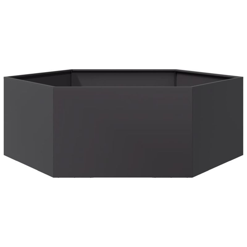 Casa si Gradina - Gradinarit si plante - Plante si ghivece - Ghivece si suporturi - Jardiniera de gradina negru 138x120x45 cm otel hexagonal - Infinity.ro
