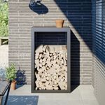 Casa si Gradina - Termice - Sobe, Seminee si accesorii - Accesorii seminee si sobe - Rastel pentru lemne de foc, antracit, 60x40x100 cm, otel - Infinity.ro