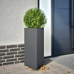 Casa si Gradina - Gradinarit si plante - Plante si ghivece - Ghivece si suporturi - Jardiniere gradina, 2 buc. antracit 40x34,5x70 cm otel triunghi - Infinity.ro